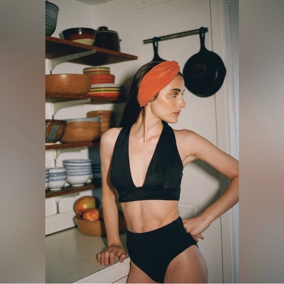 Lokiki Terracotta Swim Set Georgia Top Maya High Waist Bottom size XS $210 MSRP! - Picture 4 of 4